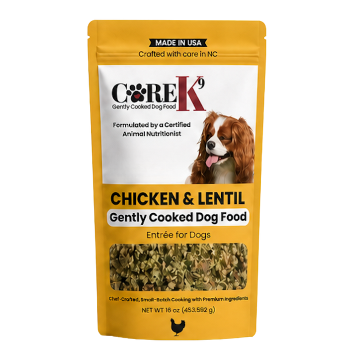 CORE K9 Chicken and Lentil gently cooked dog food