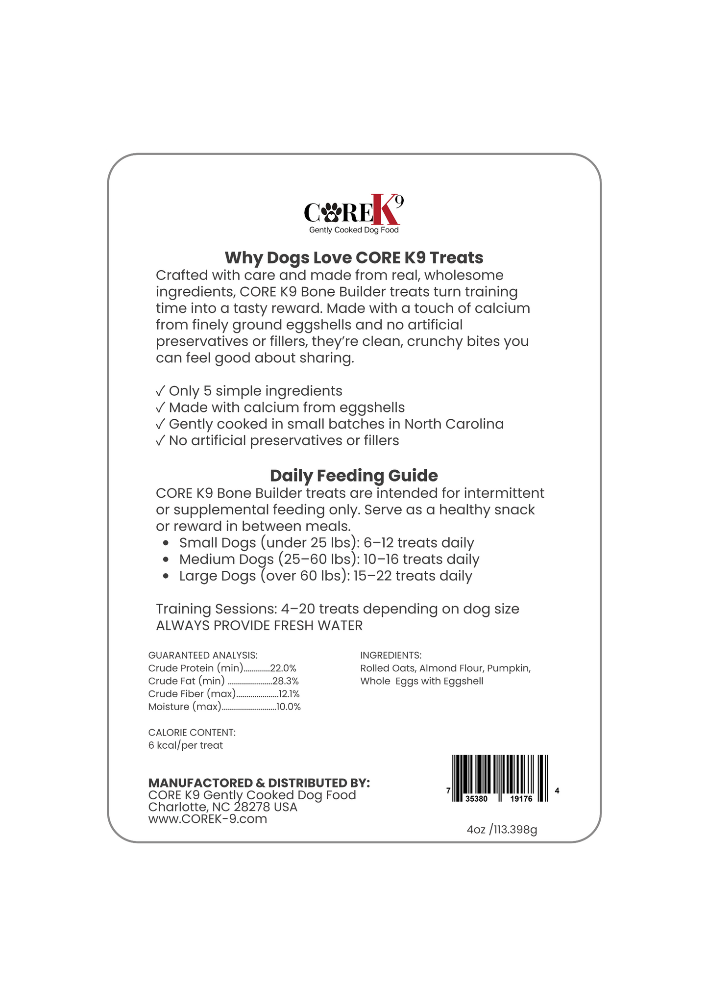 Bone Builder Training Treats 4 oz
