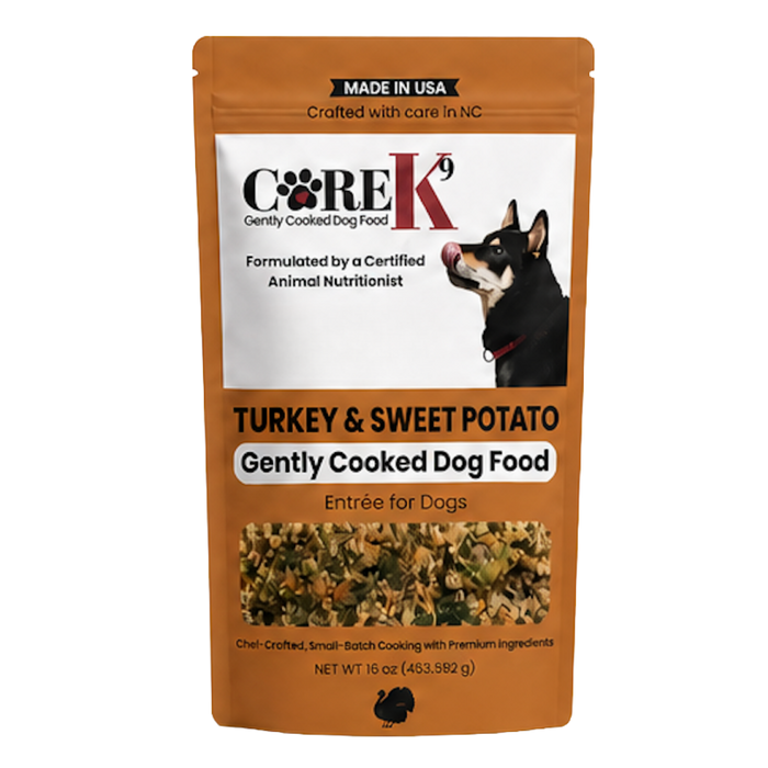 CORE K9 Turkey and Sweet Potato gently cooked dog food
