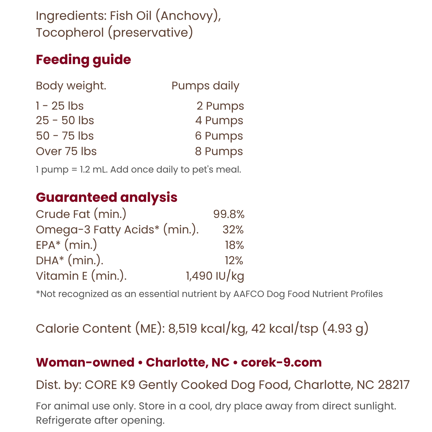 Thrive Well — Premium Omega-3 Oil for Dogs